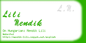 lili mendik business card